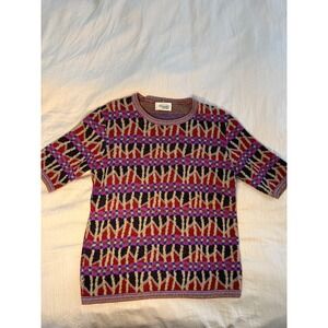 90s Missoni Sport Graphic Knit Sweater Made in Italy‎ Unisex